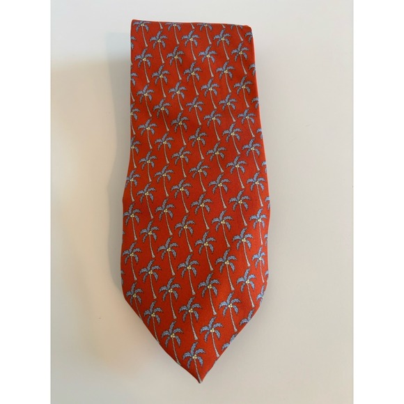 South Beach Ties‎ Neck Tie Palm Trees Orange - Picture 5 of 5
